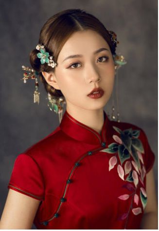 敬酒服发型图片大全2019