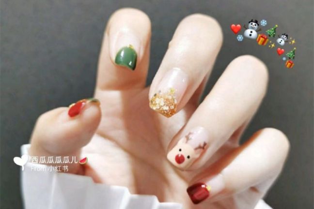 圣诞美甲图片大全2019
