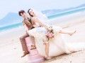 婚纱照海边外景图片 海边婚纱照选那里拍