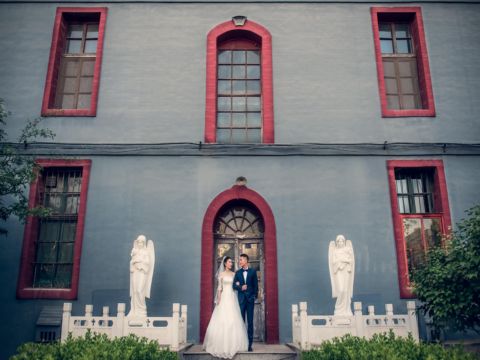 爱的圣言 庄严肃穆教堂婚礼+纯中式酒店婚礼