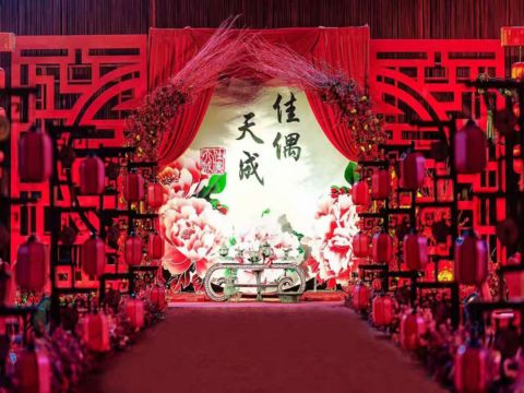 爱的圣言 庄严肃穆教堂婚礼+纯中式酒店婚礼