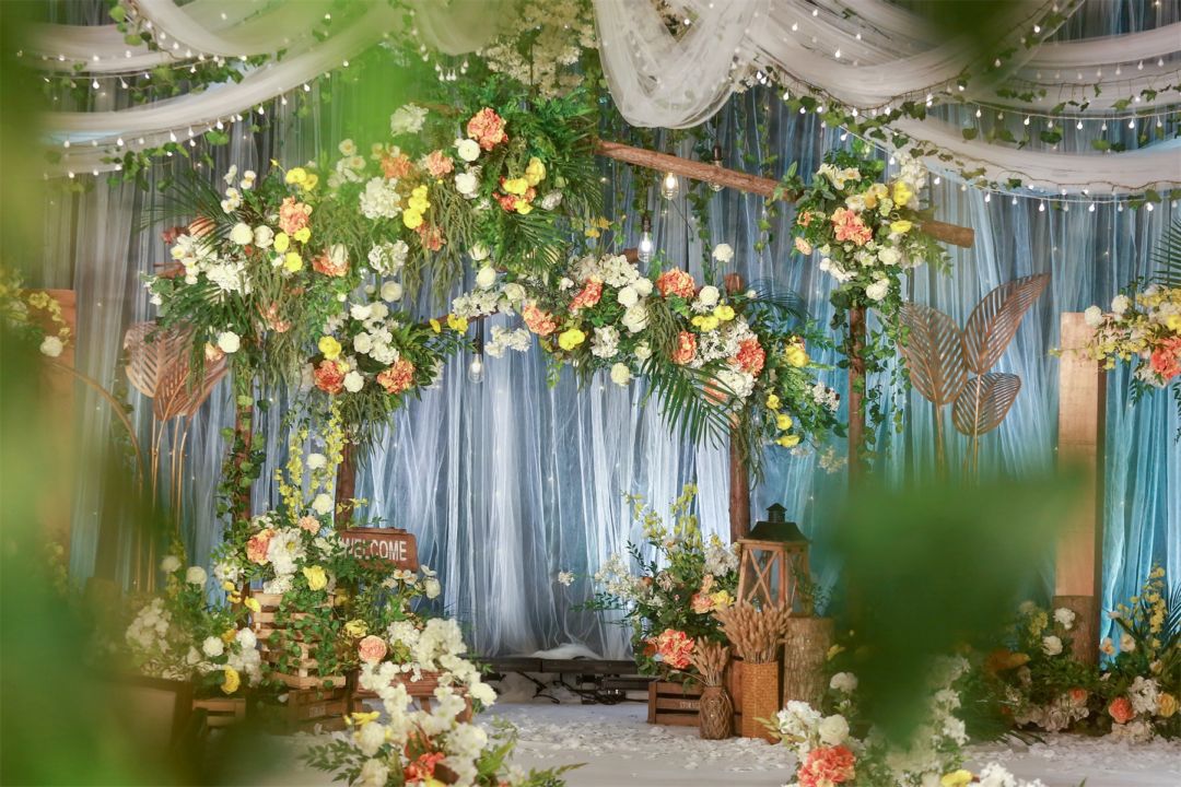 白绿色系婚礼高端定制含人员和布置 婚礼一站式服务无二消