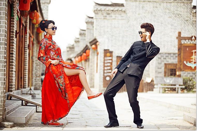 国潮风婚纱照如何拍好看