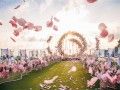 婚庆气球布置图片要巧妙结合结婚典礼现场实质空间